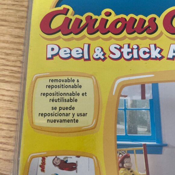 PBS Kids Curious George Peel and Stick Appliques Removable Reusable Wall Decals - Picture 5 of 7